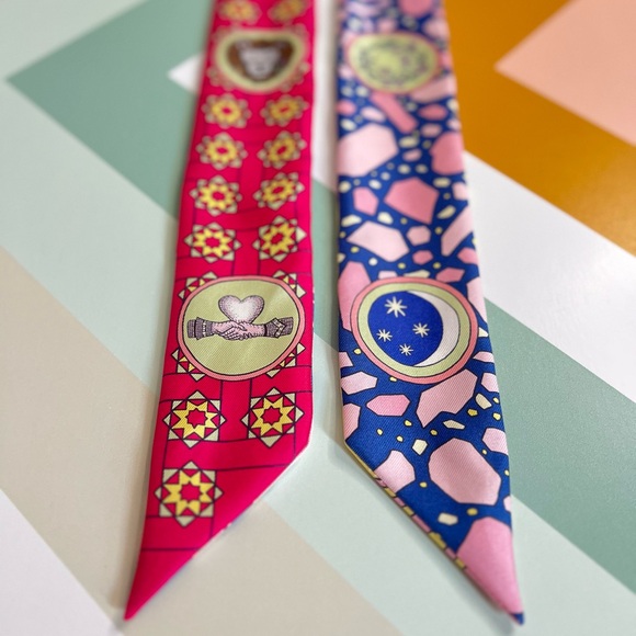 Hermes LA DANSE DES AMAZONES twilly - Picture 5 of 8